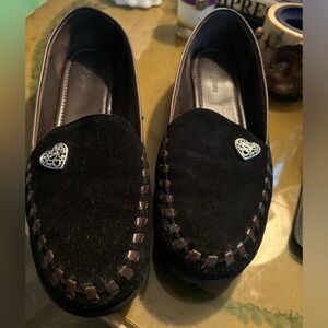 Brighton “Memior” black suede loafer. 9M